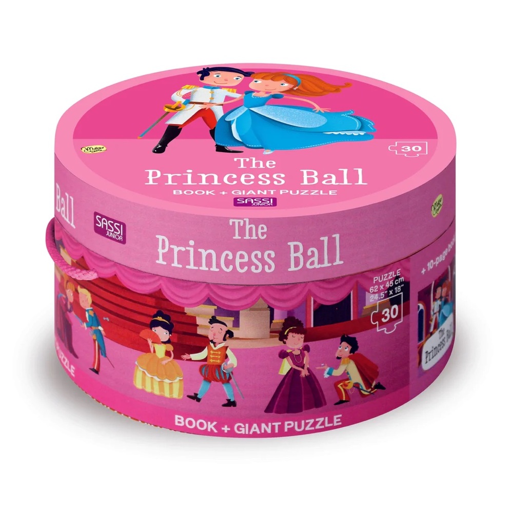 NEW Sassi - Princess Ball Book and Giant Puzzle Set, 30 pcs for 3+